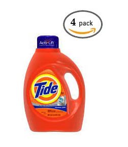Tide HE Original Scent, 100-Ounce Bottles (Pack of 4)