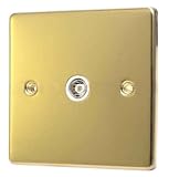 POLISHED BRASS TV SOCKET C434PBW