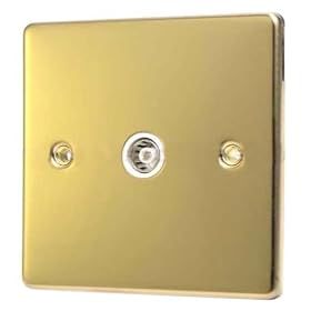 POLISHED BRASS TV SOCKET C434PBW