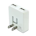 PLANEX 2ポート急速充電 Xperia, X06HT HTC Desire,iPod, iPhone 3G/3GS/4, PSP, DS, DSLite, DSi 対応USBモバイル ACアダプタ (海外対応) ホワイト PL-WUCHG01