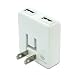 PLANEX 2�|�[�g�}�������[�d iPod, iPhone, PSP, DS, DSLite, DSi �Ή�USB���o�C���[�d AC�A�_�v�^ (�C�O�Ή�) �z���C�g PL-WUCHG01