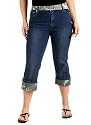 Famous Label Plus Size Camo Trim Women's Jeans