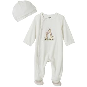 Little Me Layette Footie, Giraffe, Ivory