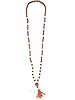 Indiatrendzs Rudraksha Beads Clear Crystal Yoga Prayer Mala Necklace 108+1