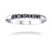 1/10 CT Black Diamond Ring 10K White Gold (Available In Sizes 5 - 10)