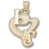 Los Angeles Clippers 3/4in 14k Heart Pendant/14kt yellow gold