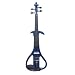 Cecilio 4/4 CEVN-4BL Solid Wood Electric/Silent Violin with Ebony Fittings in Style 4 - Full Size - Blue Metallic