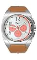 Puma Mens DRIVE LEATHER Chronograph Watch