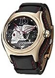 Corum 082-150-56-F721FM01R Bubble Night Flyer Black and Silver Dial Leather Men's Automatic Watch