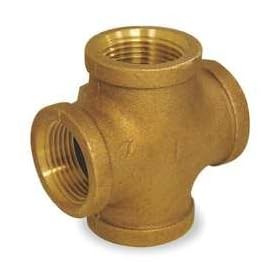 Industrial Grade 1VFC2 Cross, Red Brass, 3/4 In, 150 PSI: Industrial &amp; Scientific
