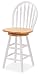 Windsor Swivel Kitchen Stool- White/ Natural(24")