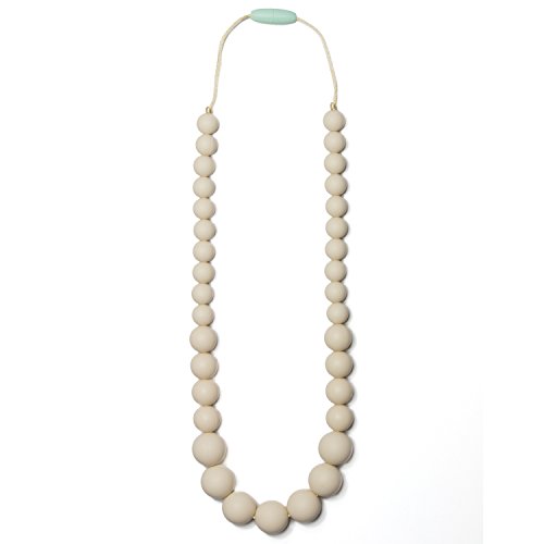 Mama & Little Silicone Teething Nursing Necklace for Mom Anna, Cream