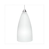 Tiella Terra Pendant Pack -White Frost Glass Rail Track Lighting Fixture -Part# 62287-Model # 800RALPP1TRWHN