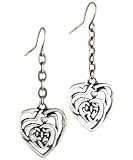 Celtic Heart Silver Tone Knot Earrings Wiccan Wica Pagan Religious Women's Jewelry