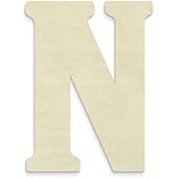 UNFINISHEDWOODCO Unfinished Wood Letter, 15-Inch, Monogrammed N, Large