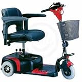 Drive Medical Phoenix 4 Wheel Compact Portable Travel Power Scooter, Red / Blue