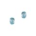 Jewelry : 14K Yellow/White Gold 2 ct. Oval Shaped Blue Topaz Earring Studs