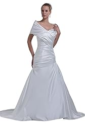 A-line Satin/Taffeta   Ball Gown  Dress with a Chapel Train 