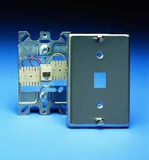 WP-A6-SS - OCC 1-Port Category 6 Jack, Stainless Steel Wallplate