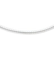 3mm Sterling Silver Omega Necklace, 18 inch