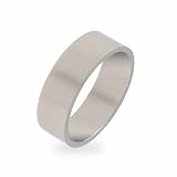 Eve's Addiction Contemporary Straight Edged Stainless Steel Wedding Band