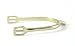 Brass Plated Cavalry Combat Spur/Black Strap Set