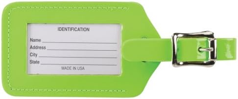 Lewis N. Clark 2-Pack Neon Leather Luggage Tag