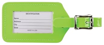 Lewis N. Clark 2Pack Neon Leather Luggage Tag