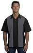 Port Authority Retro Bowling Shirt (S300B) 3X Black-Steel Grey