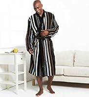Luxury Pure Cotton Stripe Dressing Gown
