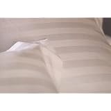 Luksus Wrinkle Free 300TC White Wide stripe egyptiske Cotton dynen Cover