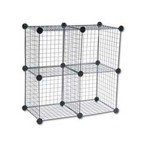 Wire Cube Shelving System, 14w x 14d x 14h, Black
