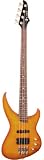 Luna Andromeda Flame Bass Guitar, Amber
