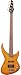 Luna Andromeda Flame Bass Guitar, Amber