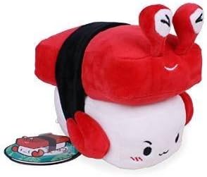 Japanese Food Sushi CRAB on sushi plush mini nap pillow kawaii cute 6"
