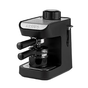Krups XP1020 750-Watt Steam Espresso Machine with 4-Cup Glass Carafe