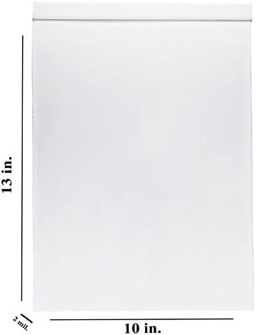 10" X 13", 2 Mil Clear Zip Lock Shipping & Storage Bags Great As Food Storage Bag, Pack of 100