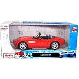 Maisto Fresh Metal Series Special Edition Collectible 1:24 Scale Die Cast Metal Car - Red Roadster BMW Z8 with Opening Door and Detailed Chassis (Dimension: 6-1/2