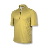 Adidas 2008 Men's ClimaProof Short Sleeve Half-Zip Golf Wind Shirt - Sun / Sterling - 838237
