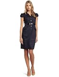 London Times Women's Denim Shirt Dress,Denim,8