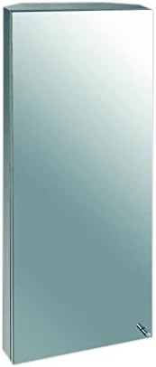 Ketcham Cabinets Surface Mounted Space Saving Corner Cabinet Polished Edge Mirror 14"X30"