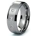 Tungsten Carbide Diamond Wedding Band Ring 8mm (0.10ctw) GH/SI