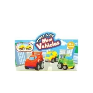 Press and Go Toddler Toy Car, 3-pc Set (18+ Months)