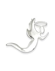 Sterling Silver Angel Kneeling in Prayer Pin 32mmx26mm