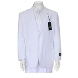 Two Button Elegant White Suit + Free Necktie