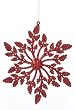 5" Christmas Brights Red Berry Glittered Snowflake Holiday Ornament