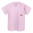 University of Arkansas Razorbacks Logo Pink Logo Scrub Top SHIRT-Size LG- For HER -Officially Licensed NCAA College Logo Apparel Unique GIFT Ideas For Mom Nurses Ladies Students Graduation