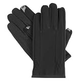 Isotoner Mens Smartouch Fleece Lined Glove,Black,Large