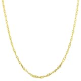 14 Karat Yellow Gold 1.6-mm Hollow Singapore Chain (18 Inch)