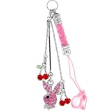 Officially Licensed PLAYBOY Pink SWINING CHERRY BUNNY Cell Phone Charm
